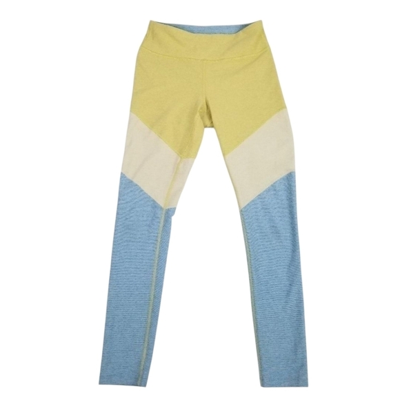 Outdoor Voices Pants - Outdoor Voices colorblock blue yellow 7/8 length activewear leggings womens sz S